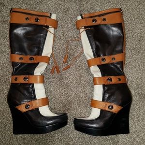 💕SOLD💕L.A.M.B Chartres II Tall Wedge Boots